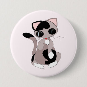 Badge Rond 7,6 Cm Cute Kitty