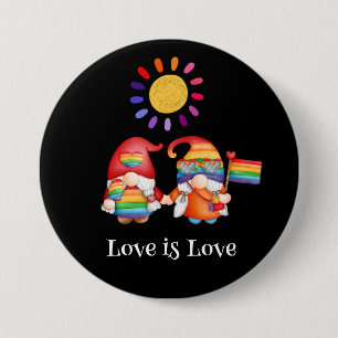 Badge Rond 7,6 Cm Cute LGBTQ L'amour est l'amour Citation colorée ar