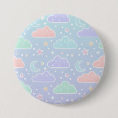 Badge Rond 7,6 Cm Cute Pastel Cloud Enamel Pin (Devant)