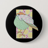 Badge Rond 7,6 Cm Cute Stylé Pastel Songbird encadré (Devant)