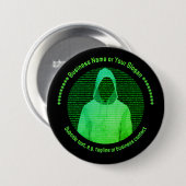 Badge Rond 7,6 Cm Cyber Sécurité Homme À Thème À Couvert : Promo De  (Devant & derrière)