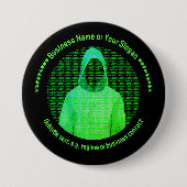 Badge Rond 7,6 Cm Cyber Sécurité Homme À Thème À Couvert : Promo De  (Devant)