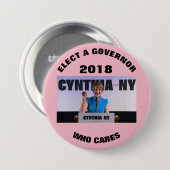 Badge Rond 7,6 Cm Cynthia Nixon 2018 (Devant & derrière)