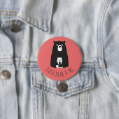 Badge Rond 7,6 Cm DADA BEAR & ME | Papa Fille Fils Dada Ours B (En situation)