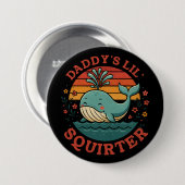 Badge Rond 7,6 Cm Daddy Little Whale (Devant & derrière)