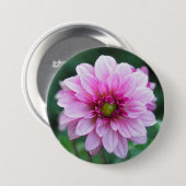 Badge Rond 7,6 Cm Dahlia (Devant & derrière)