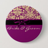 Badge Rond 7,6 Cm Damas violet (Devant)