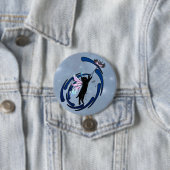 Badge Rond 7,6 Cm Dandelion de chat cosmique (En situation)