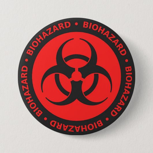 Badge Rond 7,6 Cm danger biologique (Devant)