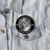 Badge Rond 7,6 Cm Dans la mémoire aimée Les colombes blanches | Mémo (En situation)