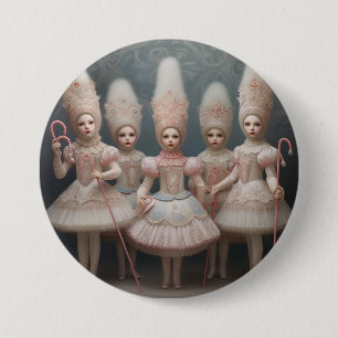 Badge Rond 7,6 Cm Danseurs Mirliton du ballet Casse-Noisette
