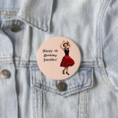Badge Rond 7,6 Cm Danseuse de flamenco mignonne (personnalisée) (En situation)