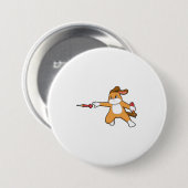 Badge Rond 7,6 Cm Darts dog (Devant & derrière)