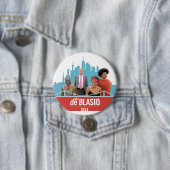 Badge Rond 7,6 Cm De Blasio pour le maire (En situation)