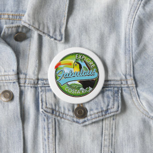 Badge Rond 7,6 Cm Découvrez le fabuleux logo costa rica