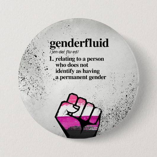 Badge Rond 7,6 Cm Définition de Genderfluid - termes définis de (Devant)