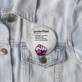 Badge Rond 7,6 Cm Définition de Genderfluid - termes définis de (En situation)