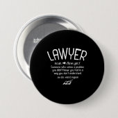 Badge Rond 7,6 Cm Définition drôle de l'avocat (Devant & derrière)