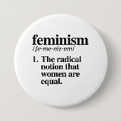 Badge Rond 7,6 Cm Définition du féminisme (Devant)