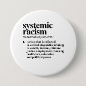 Badge Rond 7,6 Cm Définition du racisme systémique (Devant)