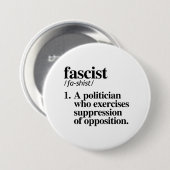 Badge Rond 7,6 Cm Définition fasciste (Devant & derrière)