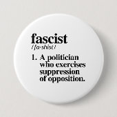 Badge Rond 7,6 Cm Définition fasciste (Devant)