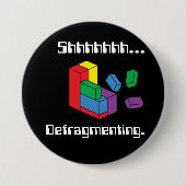 Badge Rond 7,6 Cm Défragmenter (Devant)