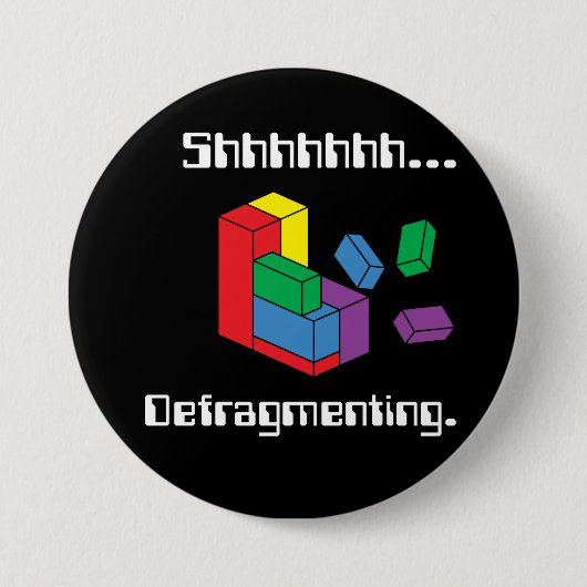 Badge Rond 7,6 Cm Défragmenter (Devant)
