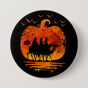 BADGE ROND 7,6 CM DÉGUISEMENT DE NOËL HALLOWEEN CITROUILLE CADEAU DE