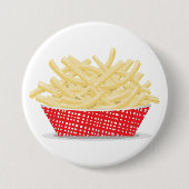 Badge Rond 7,6 Cm Délicieux frites français Retro Restauration rapid (Devant)