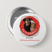 Badge Rond 7,6 Cm Délivrance de PetConnect (Devant & derrière)