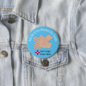 Badge Rond 7,6 Cm Demandez-moi si j'ai lavé mes mains (En situation)