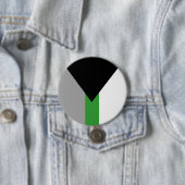 Badge Rond 7,6 Cm Demiromantic Pride Flag (En situation)