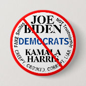 Badge Rond 7,6 Cm Démocrates Joe Biden Kamala Harris (Devant)