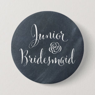 Badge Rond 7,6 Cm Demoiselle d'honneur de junior de tableau
