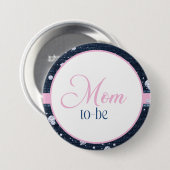 Badge Rond 7,6 Cm Denim & Diamonds Future Maman (Devant & derrière)