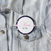 Badge Rond 7,6 Cm Denim & Diamonds Future Maman (En situation)