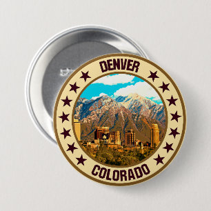 Badge Rond 7,6 Cm Denver