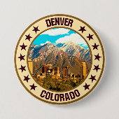 Badge Rond 7,6 Cm Denver (Devant)