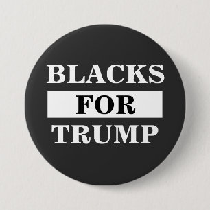 Badge Rond 7,6 Cm Des Noirs Pour Trump