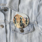 Badge Rond 7,6 Cm Désert des Insectoïdes Aliens (En situation)