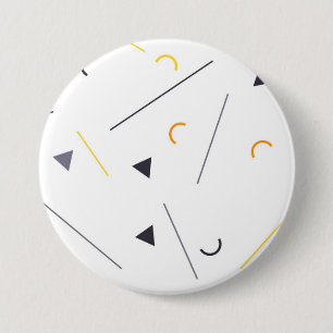 Badge Rond 7,6 Cm Design géométrique urbain, coloré, simple, tendanc