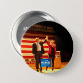 Badge Rond 7,6 Cm Deux sénateurs, un état (Devant & derrière)