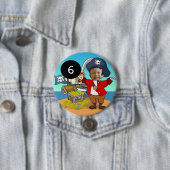 Badge Rond 7,6 Cm Devenez Pirate Photo Anniversaire (En situation)