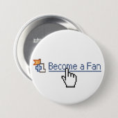 Badge Rond 7,6 Cm Deviennent une fan (Devant & derrière)