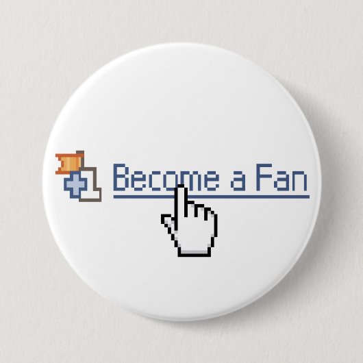 Badge Rond 7,6 Cm Deviennent une fan (Devant)