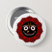 Badge Rond 7,6 Cm Dévotion à Lord Jagannath - Hare Krishna (Devant & derrière)