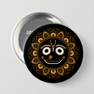 Badge Rond 7,6 Cm Dévotion envers Lord Jagannath - Hare Krishna