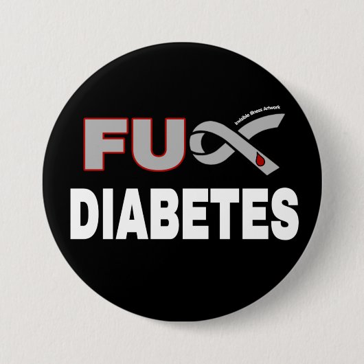 Badge Rond 7,6 Cm Diabète FU (Devant)