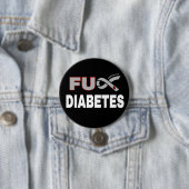 Badge Rond 7,6 Cm Diabète FU (En situation)